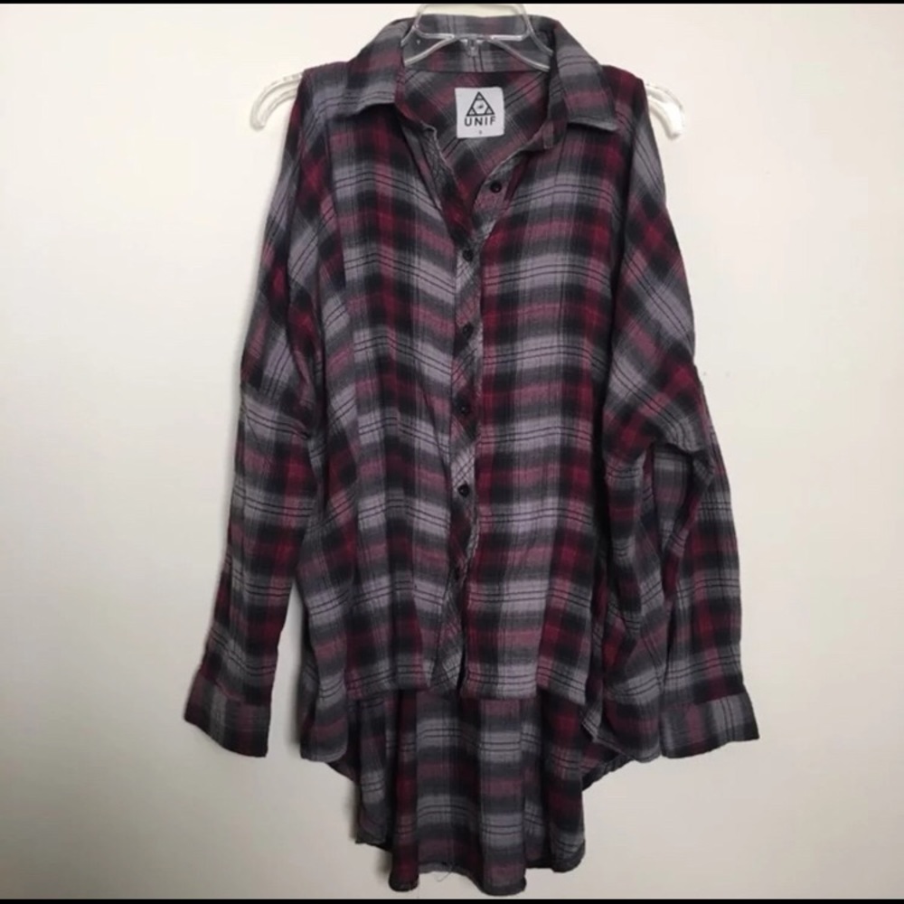 2 Unif  Oversized Flannel Shirts Small
